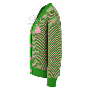 Alpha Kapa Alpha Sorority <b>Cardigan</b> <b>Sweater</b> Women's Embroidered Crest Button Front V-Neck Long Sleeve <b>Cardigan</b> Greek Life Apparel - Product Image 3
