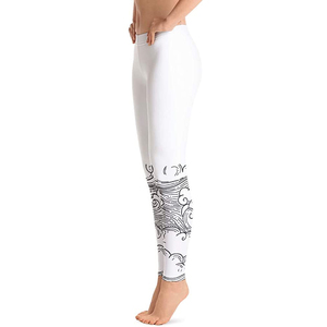 Leggings de Yoga Blancos de Cintura Alta, Pantalones Deportivos Estampados, Ropa Deportiva de Longitud Completa para Mujer - Product Image 5