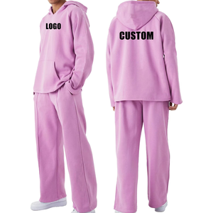 Conjunto de Sudadera con Capucha y Pantalones Deportivos para Hombre, con Logotipo Personalizado en Relieve, Lavado Ácido, Ropa Deportiva Urbana, Fabricante OEM - Product Image 3