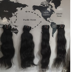 Extension de cheveux non traités vierges de temple indien, cheveux Remy naturels, tressés, à un seul donneur, ondulés - Product Image 6