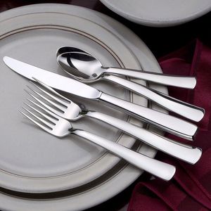 Juego de Cubiertos Modernos de 5 Piezas en Dorado Mate, Cubertería Metálica para Cena - Product Image 4
