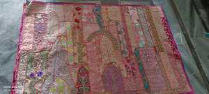 Tela de patchwork para bolsos al por mayor, rollos textiles reciclados sostenibles, restos de Kantha ecológicos, proveedor a granel para artesanos - Product Image 2
