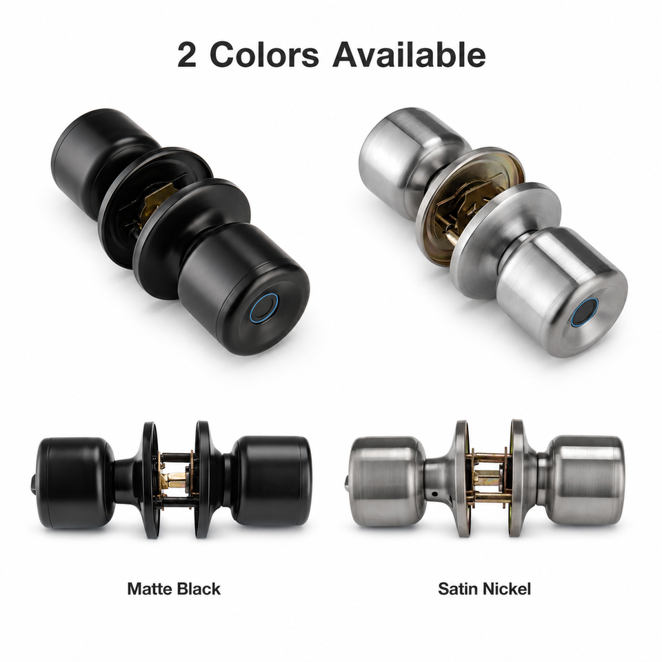 Tuya Smart Lock Fingerprint Door Knob Stainless Steel 304 Keyless Entry ...