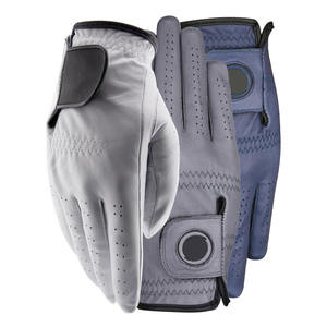 Gants de golf légers en cuir véritable pour hommes avec sangle de poignet réglable, doux, respirants, fermeture auto-agrippante pour main gauche ou droite - Product Image 3