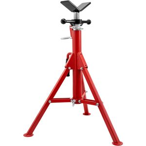 Soporte de tubo tipo V de 1/8 pulgadas, capacidad de 12 pulgadas, altura ajustable de 28 a 52 pulgadas, soportes plegables portátiles para tubos, abrazaderas para tubos con capacidad de carga de 2500 lb - Product Image 4