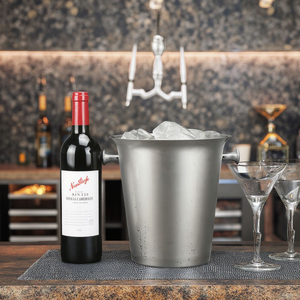 Seau à glace en acier inoxydable à double paroi avec pinces, design minimaliste écologique pour le refroidissement du vin, les fêtes, le stockage, l'hôtel, la maison et le bar - Product Image 4
