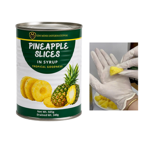 Rodajas de Piña en Almíbar Kim Minh International, 565g, Fruta Tropical Enlatada, Peso Neto 565g, Peso Drenado 340g - Product Image 1
