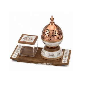 High Quality Eco-friendly Mini Bakhoor <b>Burner</b> Metal Incense <b>Burner</b> with Modern Art Antique Design - Product Image 3