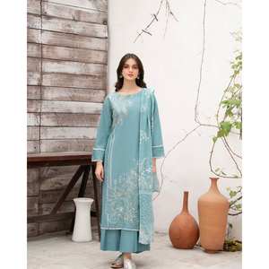 ชุดสูทสำหรับปาร์ตี้ของผู้หญิงพร้อม dupatta ล่างด้านบนเพื่อลุคที่หรูหรา - Product Image 3