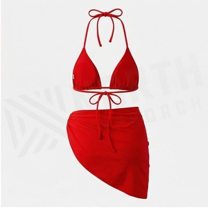 Ensemble de yoga 2 pièces imprimé papillon bleu avec finition dorée, body à col en V profond et jupe portefeuille longueur genou - Product Image 2