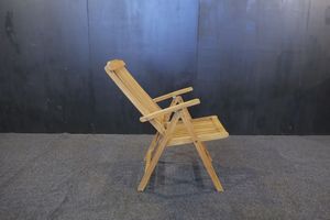Outdoor Recliner <b>Folding</b> <b>Chair</b> Solid Teak Wood Well Sanded Finish for Outdoor <b>Dining</b> Use - Product Image 6