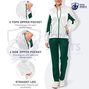 ชุดวอร์มออกกำลังกายผู้หญิง ดีไซน์ใหม่ทันสมัย พิมพ์โลโก้ได้ตามต้องการ จากผู้ผลิตที่ดีที่สุด เนื้อผ้าบางเบา ระบายอากาศได้ดี สวมใส่สบาย กระชับรูปร่าง - Product Image 4