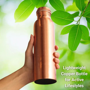 Customized Copper Water <b>Bottle</b> 1000ml Handmade Hammered Finish for Gifts and Promotional Use - Product Image 1