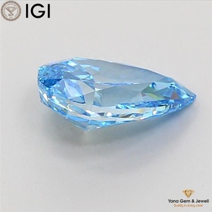 Diamante Cultivado en Laboratorio CVD, Corte Pera, Certificado IGI, Color Azul Intenso, Claridad VS2, 5.00 Quilates, para un Anillo Magnífico - Product Image 4