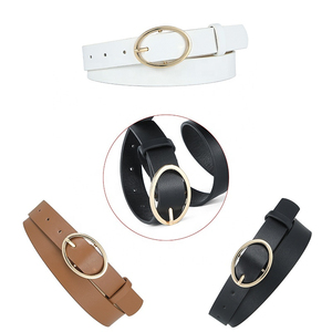 Nouvelle ceinture décontractée en cuir de vachette véritable noir et marron avec boucle métallique à verrouillage automatique en cuivre, style simple pour homme - Product Image 3