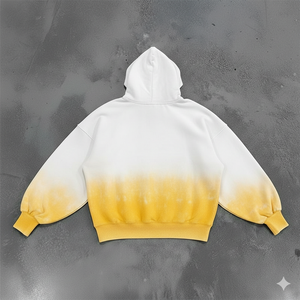 เสื้อฮู้ดดี้ปักคริสตัลสั่งทำพิเศษจากโรงงาน ทรงโอเวอร์ไซส์ ยูนิเซ็กส์ ผ้าฝ้าย 100% ทรงหลวม สั้น ทรงบ็อกซี่ ล้างสีแบบแอซิด บล็อกสี พัฟฟ์ - Product Image 2