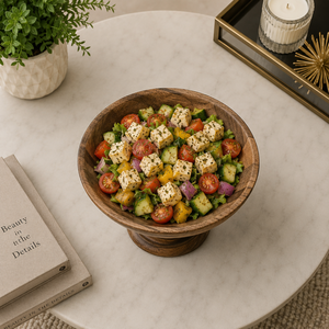 Tazón para Ensalada de Frutas de Madera de Acacia Premium, Hecho a Mano, Tazón de Madera Natural para Servir, Pulido, Decorativo para Mesa de Cocina o Comedor, Regalo - Product Image 3
