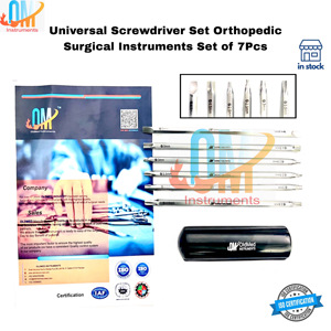 Juego de Destornilladores Ortopédicos Universales de 7 Piezas OldMed Instruments con Mango de Acoplamiento Rápido, Acero Inoxidable Alemán de Primera Calidad para Cirugía - Product Image 1