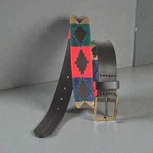 Ceinture Polo en Cuir de Buffle avec Sangle Cousue à Fil Visiblement Cousu 35MM de Largeur - Product Image 2