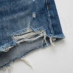Shorts de Mezclilla de Cintura Alta para Mujer, Casuales, con Bolsillos Laterales, Talla Grande, Pierna Ancha, Color Personalizado, Ropa Urbana de Verano - Product Image 6