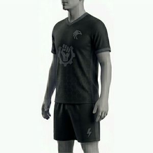 Ensemble de maillots de football personnalisés pour hommes de qualité supérieure, anti-humidité, séchage rapide, tenue d'équipe de football, vêtements de match haut de gamme, vente en gros - Product Image 4
