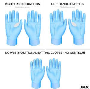 Batting Gloves | Pro Cuff Leather Batting Glove | Baseball & Softball | Optional Web-Tech | Multiple Colors - Product Image 4