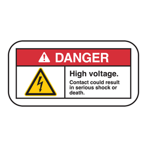 Panneau de signalisation haute tension Brady Danger - Panneau de signalisation solaire imprimé UV pour les zones électriques industrielles et de laboratoire - Product Image 2