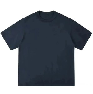 Camiseta de Manga Corta para Hombre, Cuello Redondo, Negra, Corte Regular, 100% Algodón Jersey, Color Liso, Tejido Liso Teñido, OEM ODM 2026 - Product Image 2