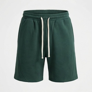 Shorts de survêtement vintage en molleton de coton pour homme, épais, avec impression 3D en relief, design délavé à l'acide, style streetwear, tricoté, couleur personnalisable - Product Image 1