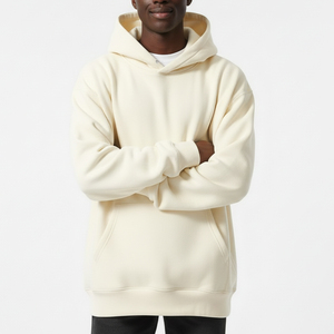 Sweat à capuche oversize en molleton 100 % coton de haute qualité pour homme, avec épaules tombantes, logo personnalisé, écologique et coupe-vent - Product Image 3