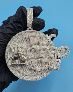 Pendentif de luxe en argent sterling 925 avec moissanite, thème couronne, taille brillant rond, bijoux hip-hop pour homme - Product Image 6