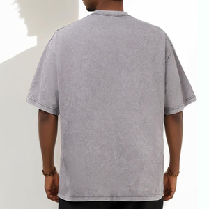 เสื้อยืดโอเวอร์ไซส์ผู้ชายไซส์ใหญ่ ผ้าฝ้ายเรียบ ระบายอากาศได้ดี คุณภาพสูง ปี 2026 สไตล์สตรีทแวร์ - Product Image 3