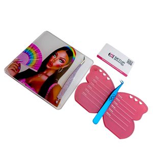 GETUP BROSONS Kit d'outils d'extension de cils en forme de papillon avec pinces et plaque magnétique pour l'application des cils - Product Image 1