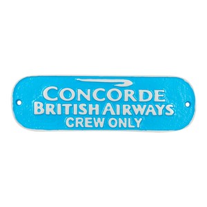 Placa Ovalada Decorativa de Metal Hecha a Mano Personalizada con el Logotipo de Concorde British Airways para Tripulación, Color Azul, Último Modelo, Placa de Pared a Precio Económico - Product Image 1