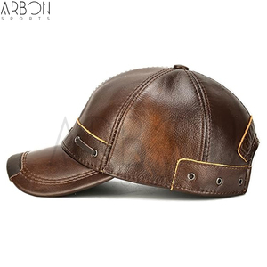 Casquettes en cuir pour adultes de haute qualité, personnalisées avec logo, durables, résistantes, confortables, meilleur fournisseur, dernières nouveautés - Product Image 3