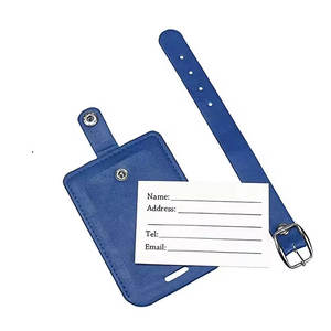 Bolsa de Viaje con Logotipo Personalizado, Maleta de Cuero Vegano Ecológica, Etiqueta de Equipaje de PU Personalizada, Porta Tarjetas de Identificación - Product Image 5