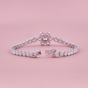 Elegant Design 10K 14K 18K Solid Gold Diamond <b>Bracelets</b> <b>Bangles</b> Round Shape Lab Created Diamond <b>Bangle</b> from Indian Supplier - Product Image 2