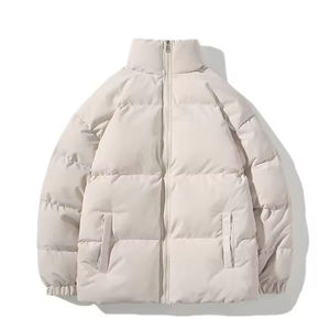 Chaqueta Acolchada Casual para Hombre ALLIGNED INDUSTRY, con Capucha, Cuello Alto, Color Beige, Cierre Frontal con Cremallera, 100% Plumón, Reversible y Ecológica - Product Image 6