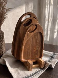 Planche à découper artisanale en acacia durable, planche de préparation pour la cuisine, pour légumes, fruits, viande, passe au lave-vaisselle - Product Image 6