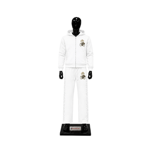 Conjunto Deportivo Personalizado para Hombre, Chaqueta con Capucha y Cremallera Completa, Pantalones Anchos con Logotipo Gráfico, Ropa Deportiva Casual, Venta al Por Mayor - Product Image 1