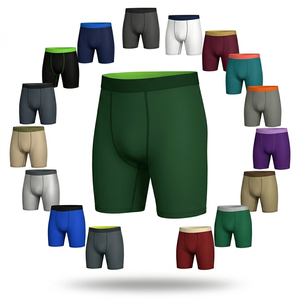 Men's Breathable Sports Multi Purpose Wear Polyester High Elastic Stretchy Compression Shorts Fitness Apparel Soft Yoga Shorts - Product Image 1