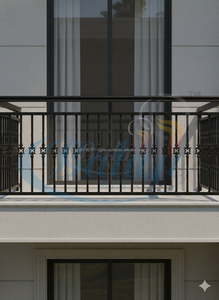 Balustrade moderne européenne en fer et aluminium sans cadre, protection UV, résistante à l'eau et à la rouille, garantie 5 ans - Product Image 2