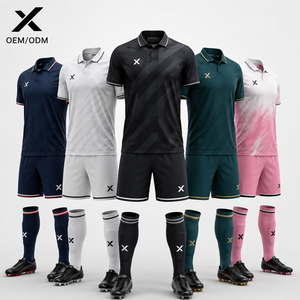 Tenues de football X Men, ensemble polo à manches courtes avec short et chaussettes, toutes saisons, polyester à séchage rapide, vêtements de sport OEM/ODM - Product Image 1