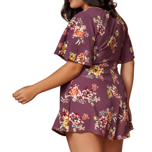 Combinaison d'été légère et respirante à manches courtes et à imprimé floral, style boutique, OEM ODM en gros - Product Image 3