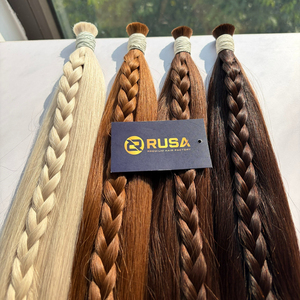 Extensiones de Cabello Virgen Vietnamita RUSA, Puntas Gruesas, Mezcla de Colores de Moda # PLA02, # 3Q, # 4, # 2Q - Product Image 2