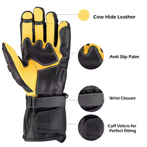 Gants de moto imperméables à écran tactile pour la conduite, gants de moto tout-terrain en cuir pour VTT - Product Image 3