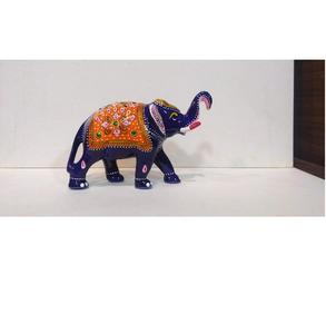 Sculpture d'éléphant artisanale élégante, accent décoratif culturel pour l'intérieur vintage, présentation sur table de bureau - Product Image 2