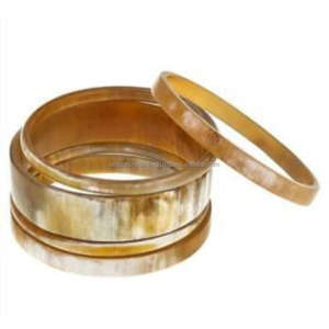 ชุดกำไลแตรสัตว์สไตล์คลาสสิกทำด้วยมือสร้อยข้อมือพื้นผิวเหมือนไม้แนวชนบทมีส่วนโค้งตามธรรมชาติ - Product Image 3