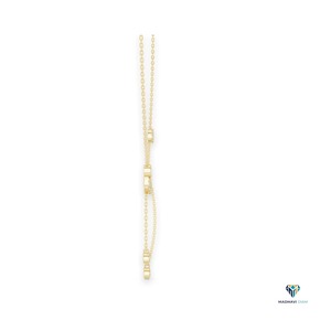 Collier en forme de Y avec diamant rond de 0,46 CT cultivé en laboratoire, taillé au laser et percé au laser |   Bijoux de Mariage de Luxe en Or Jaune Massif 14 carats - Product Image 6