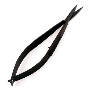 Tijeras de Acero Inoxidable Curvas de 4.7 Pulgadas con Mecanismo de Resorte para Recortar Cejas y Pestañas, con Logotipo Personalizado - Product Image 2